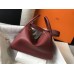 Hermes Lindy 30cm Bag In Bordeaux Clemence Leather GHW