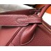 Hermes Lindy 30cm Bag In Bordeaux Clemence Leather GHW