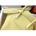 Hermes Lindy 30cm Bag In Jaune Poussin Clemence Leather GHW
