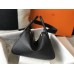 Hermes Lindy 30cm Bag In Black Clemence Leather GHW