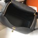 Hermes Lindy 30cm Bag In Black Clemence Leather GHW
