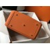 Hermes Lindy 30cm Bag In Orange Clemence Leather GHW