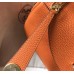 Hermes Lindy 30cm Bag In Orange Clemence Leather GHW