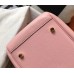 Hermes Lindy 30cm Bag In Pink Clemence Leather GHW