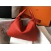 Hermes Lindy 30cm Bag In Red Clemence Leather GHW