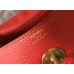 Hermes Lindy 30cm Bag In Red Clemence Leather GHW