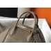 Hermes Lindy 30cm Bag In Taupe Clemence Leather GHW