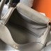 Hermes Lindy 30cm Bag In Gris Tourterelle Clemence Leather GHW