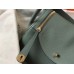 Hermes Lindy 30cm Bag In Vert Amande Clemence Leather GHW