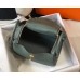 Hermes Lindy 30cm Bag In Vert Amande Clemence Leather GHW