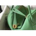 Hermes Lindy 30cm Bag In Vert Criquet Clemence Leather GHW