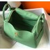 Hermes Lindy 30cm Bag In Vert Criquet Clemence Leather GHW