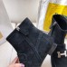 Hermes Black Suede Saint Honore Ankle Boots