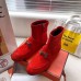 Hermes Red Suede Saint Honore Ankle Boots