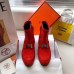 Hermes Red Suede Saint Honore Ankle Boots