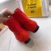Hermes Red Suede Saint Honore Ankle Boots