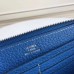 Hermes Blue Clemence Azap Zipped Wallet