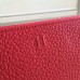 Hermes Red Clemence Azap Zipped Wallet