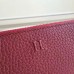 Hermes Ruby Clemence Azap Zipped Wallet