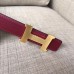 Hermes Mini Constance 24mm Reversible Belt Black/Ruby