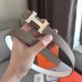 Hermes Mini Constance 24mm Reversible Belt Taupe/White