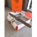 Hermes Mini Constance 24mm Reversible Belt Taupe/White
