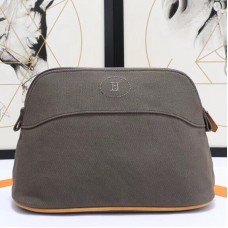 Hermes Medium Bolide Travel Case In Taupe Cotton