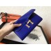 Hermes Constance Long Wallet In Blue Electric Epsom Leather