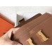 Hermes Constance Long Wallet In Gold Epsom Leather