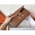 Hermes Constance Long Wallet In Gold Epsom Leather