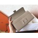 Hermes Constance Long Wallet In Grey Epsom Leather