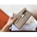 Hermes Constance Long Wallet In Grey Epsom Leather