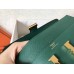 Hermes Constance Long Wallet In Malachite Epsom Leather