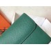 Hermes Constance Long Wallet In Malachite Epsom Leather