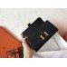 Hermes Constance Long Wallet In Black Epsom Leather