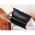 Hermes Constance Long Wallet In Black Epsom Leather
