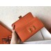 Hermes Constance Long Wallet In Orange Epsom Leather