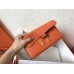 Hermes Constance Long Wallet In Orange Epsom Leather