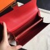 Hermes Constance Long Wallet In Red Epsom Leather