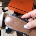 Hermes Oasis Sandals In Blue Shiny Niloticus Crocodile