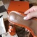 Hermes Oasis Sandals In Orange Shiny Niloticus Crocodile