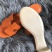 Hermes Oasis Sandals In Orange Epsom Leather