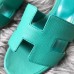 Hermes Oasis Sandals In Vert Veronese Epsom Leather