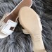 Hermes Oasis Sandals In White Perforated Epsom Leather