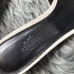 Hermes Oasis Sandals In White Suede with Rhinestone