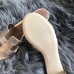 Hermes Oasis Sandals In Champagne Swift Leather
