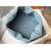 Hermes Picotin Lock 22 Bag In Blue Lin Clemence Leather