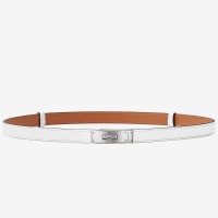 Hermes Kelly 18 Belt In White Epsom Leather