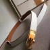 Hermes Kelly 18 Belt In White Epsom Leather