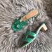 Hermes Oasis Sandals In Bamboo Shiny Niloticus Crocodile